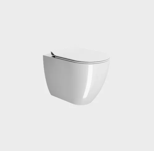 Унитаз напольный приставной GSI PURA 880311 550 мм х 360 мм, со Swirlflush®, цвет Белый глянцевый