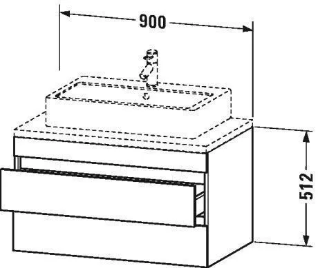 Тумба подвесная под консоль Duravit DuraStyle DS531802222 белый глянцевый