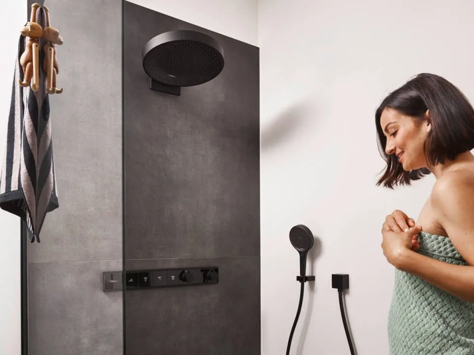 Верхний душ круглый настенный HANSGROHE Rainfinity 26234140 360, 1jet, цвет Шлифованная бронза