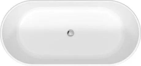 Отдельно стоящая ванна Duravit Starck 700477000000000 1600 мм х 750 мм, c двумя наклонами для спины, с бесшовной панелью и ножками, белая матовая