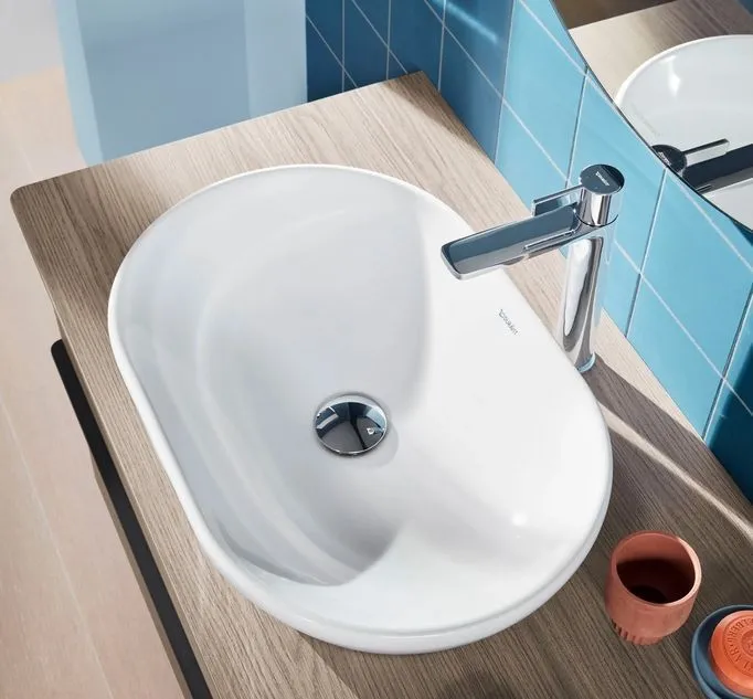 Раковина накладная Duravit D-Neo 2372600070 600 мм х 440 мм, без перелива, без отверстия под смеситель, белая