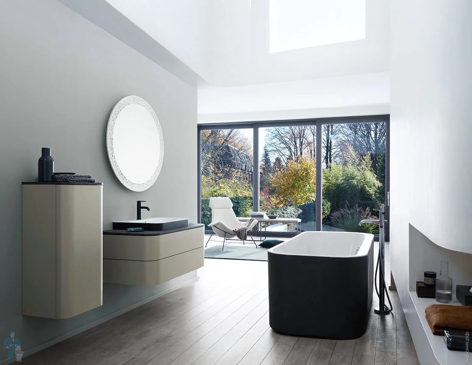 Тумба подвесная для консоли Duravit Happy D.2 Plus HP497106060 серо-коричневый