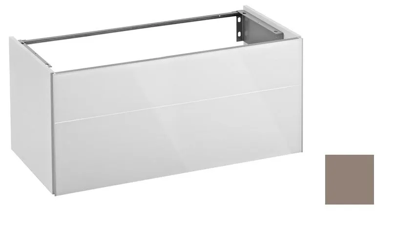 Тумба под умывальник Keuco ROYAL REFLEX 34070 140000 487 мм х 996 мм х 450 мм, корпус матовый лак/фасад стекло трюфель
