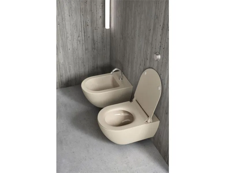 Унитаз подвесной GSI PURA 8815FR208 Swirlflush, с крепежом, Цвет Creta Matte
