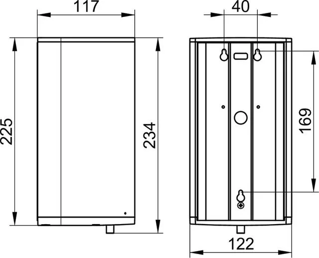 Дозатор для пены KEUCO PLAN 14956 010437 с LED - указателем уровня, хром/тёмно-серый (снято с производства)