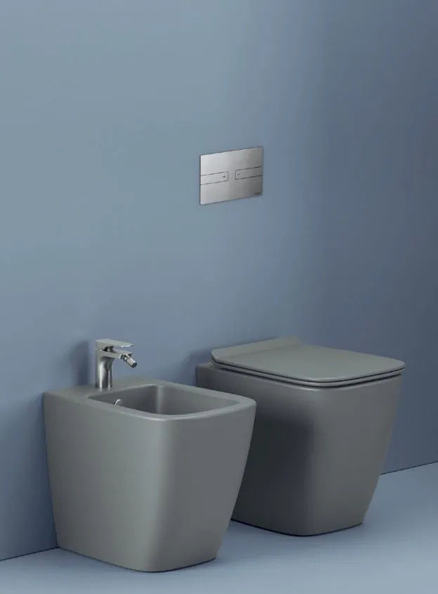 Клавиша смыва ARTCERAM INOX 712 712.000.BS 245 мм х 165 мм, 2 режима, нержавеющая сталь, цвет Steel