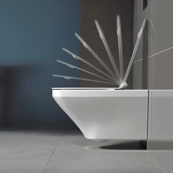 Унитаз подвесной с сиденьем Duravit DuraStyle Rimless 45710900A1 с вертикальным смывом, без смывного края, белый 