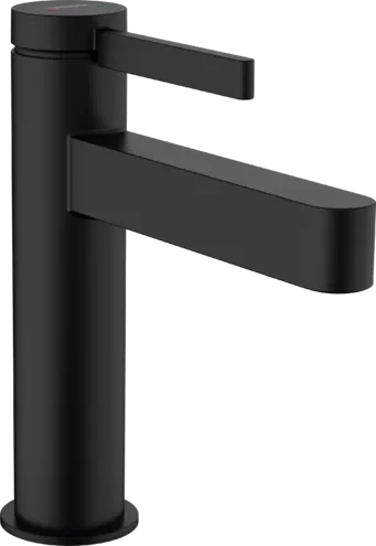 Смеситель для раковины HANSGROHE Finoris 76020670 110 мм, со сливным клапаном, чёрный матовый