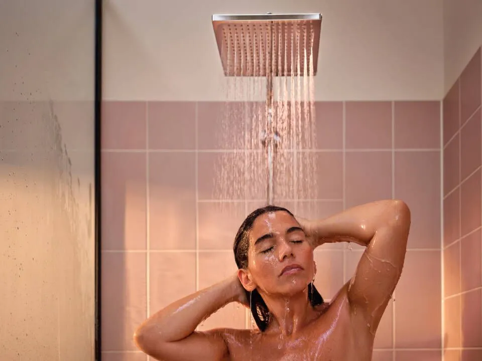 Квадратный верхний душ без держателя Hansgrohe Crometta E 240 1jet 26726670 цвет Чёрный матовый