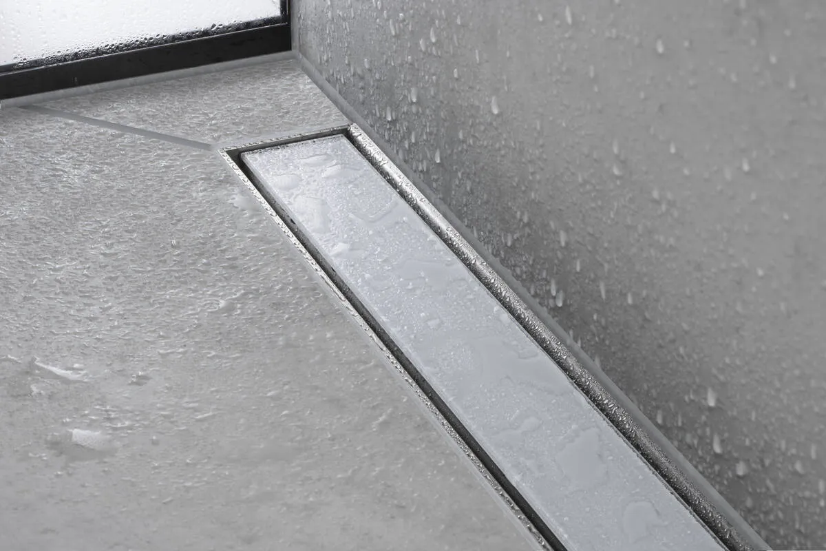 Внешняя часть линейного слива для душа HANSGROHE RainDrain Match 56036700 600 мм, c регулировкой по высоте, матовый белый