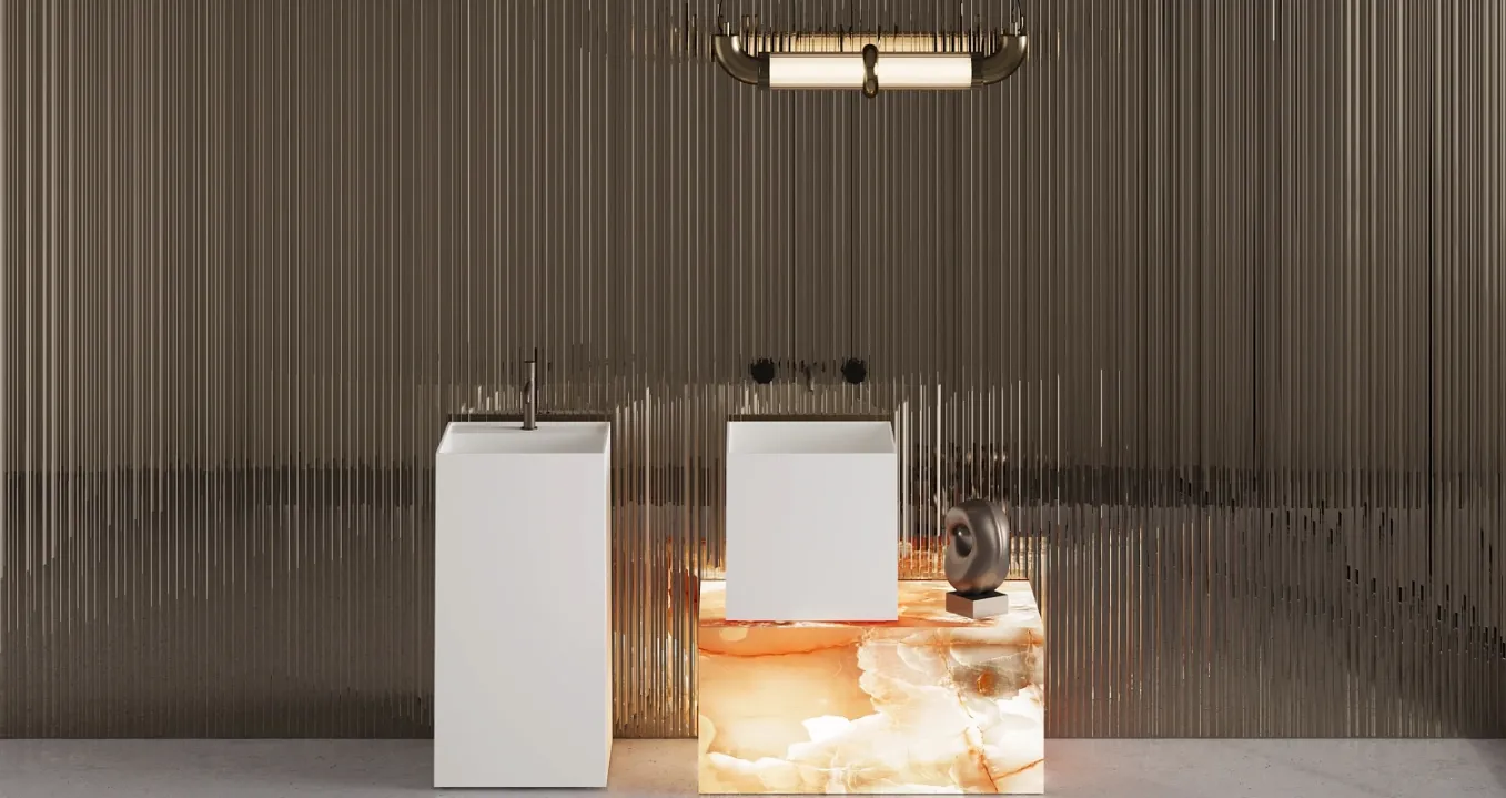 Раковина напольная квадратная SALINI ARMONIA SQUARE TOP 01 130521TM 450х450х900мм, S-Stone, донный клапан, сифон, декоративная накладка на слив, цвет Белый матовый