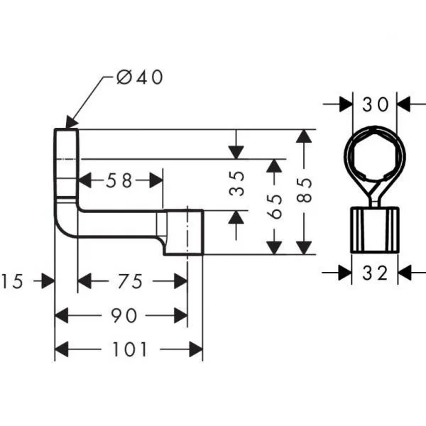 Держатель для душа Hansgrohe Porter 28335000 Хром
