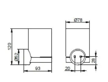 Держатель стакана со стаканом KEUCO Collection Reva 12850 019000 Хром