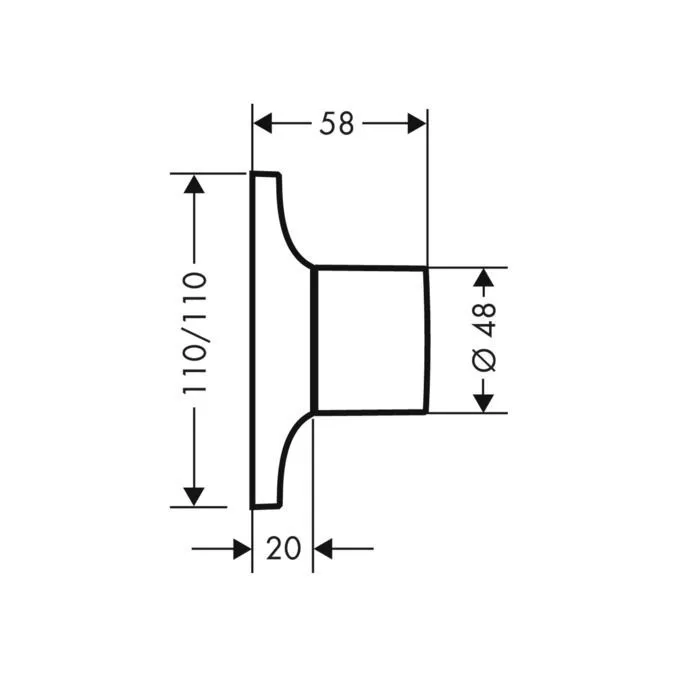 Наружная часть для запорных вентилей 1/2" и 3/4" AXOR Massaud 18770000 Хром