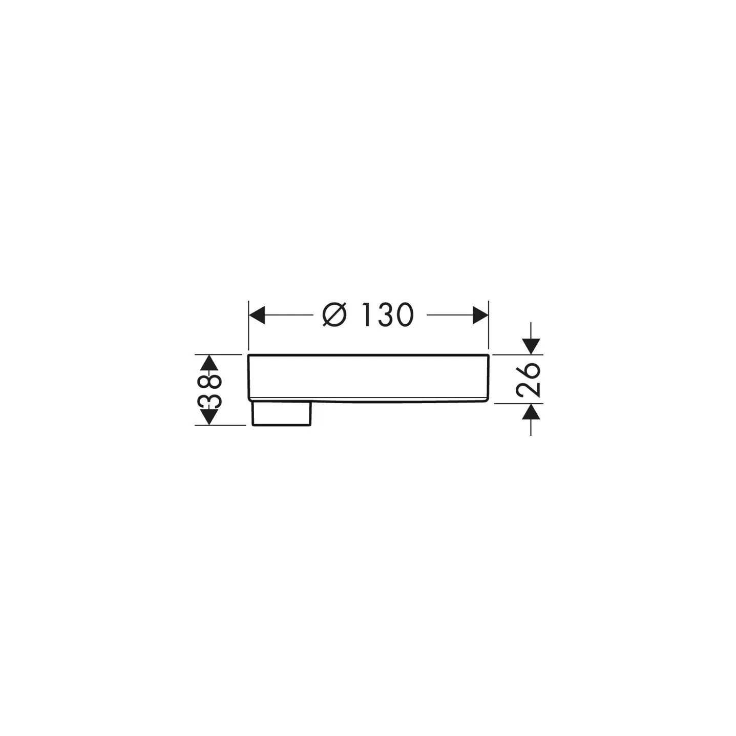 Мыльница для душевой штанги HANSGROHE Cassetta S 28679000 цвет Хром