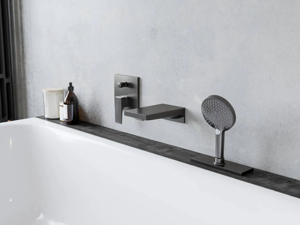 Наружная часть смесителя для ванны HANSGROHE Metropol 32545990 с рычаговой рукояткой, цвет Полированное золото