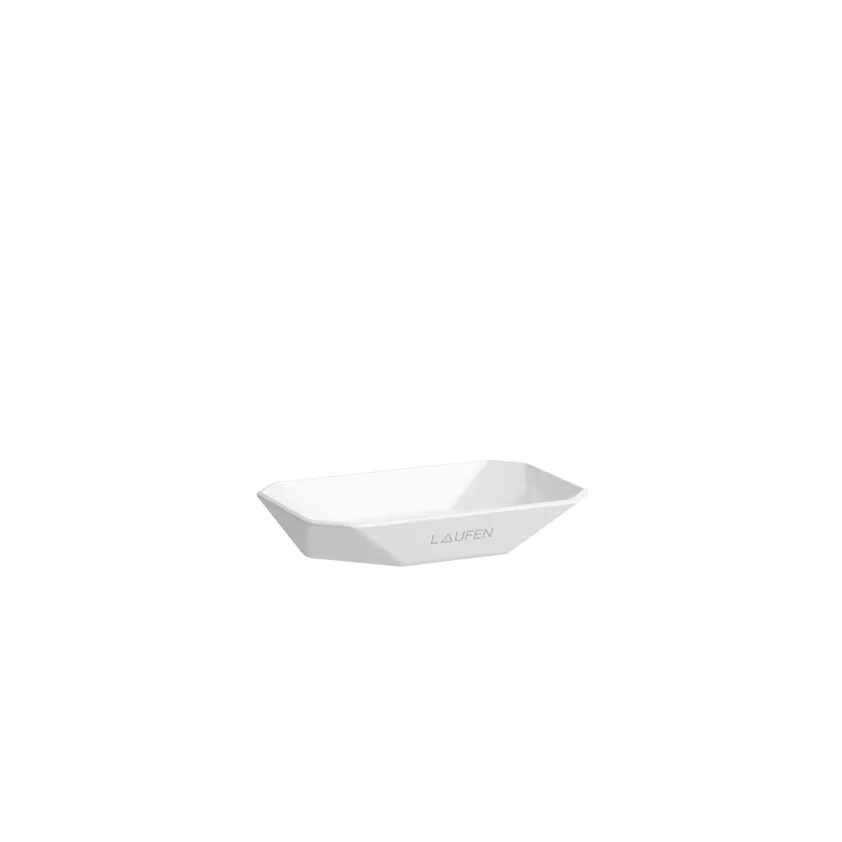 Мыльница  керамическая  Laufen   Home collection TRIO Cup 8.7777.6.000.000.1, 85x135x25 мм, SaphirKeramik, цвет белый глянцевый