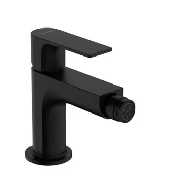 Однорычажный смеситель для биде HANSGROHE REBRIS E 72211670 с донным клапаном, чёрный матовый