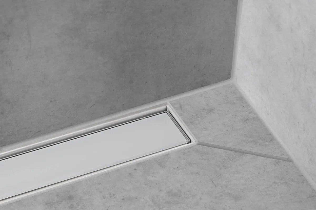 Внешняя часть линейного слива для душа HANSGROHE RainDrain Match 56036700 600 мм, c регулировкой по высоте, матовый белый