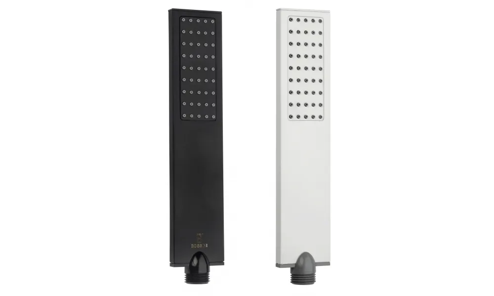Ручной душ Bossini Flat B00270.073 с моноструёй, чёрный матовый