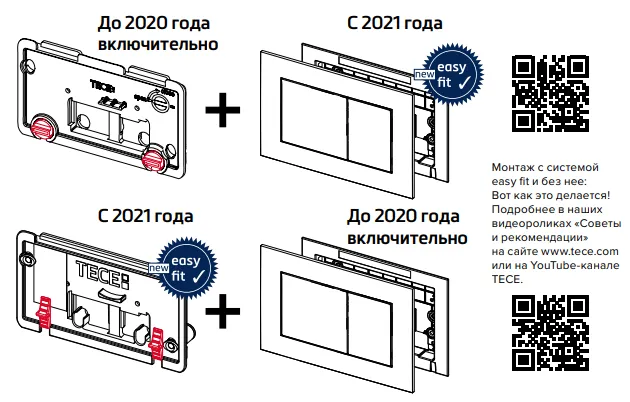 Инсталляция застенный модуль для подвесного унитаза TECE TECEprofil 9300302
