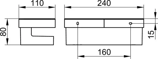 Полка для ванной Keuco Collection Moll 12758 010000 хром, белый