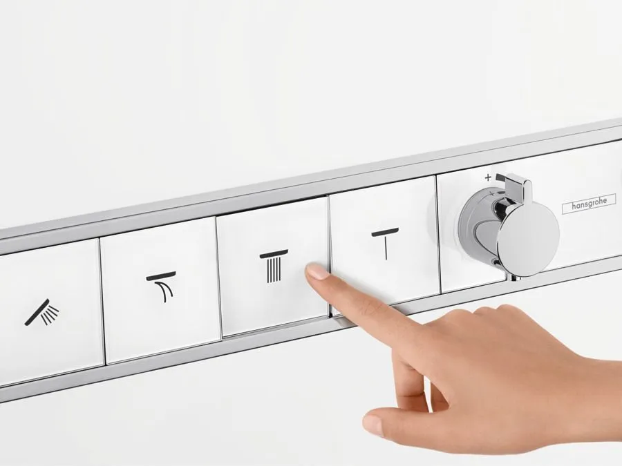 Смеситель для душа с термостатом Hansgrohe RainSelect 15357600 черный, хром