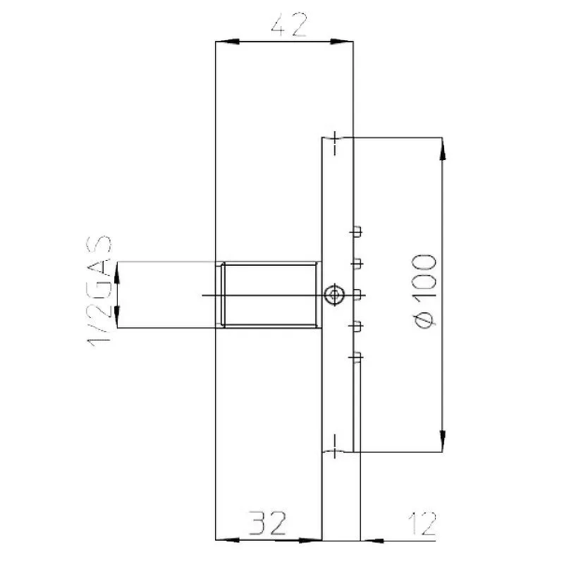 Боковая форсунка BOSSINI TONDO FLAT WALL I00175.073 Чёрный матовый