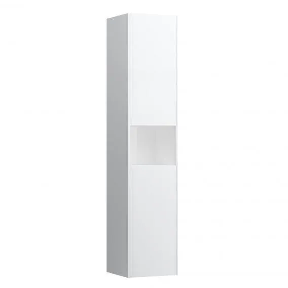 Высокий шкаф-пенал  Laufen Base  4.0270.1.110.260.1    165 см, с открытой полкой, 2 двери без ручек, петли слева, белый матовый