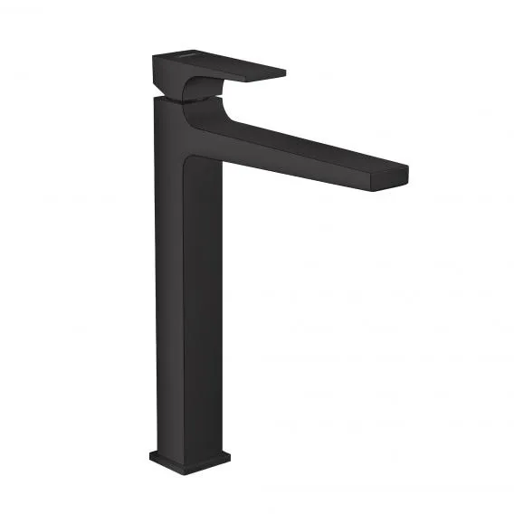 Смеситель для раковины однорычажный Hansgrohe Metropol 32512670 со сливным донным клапаном Push-Open, чёрный матовый