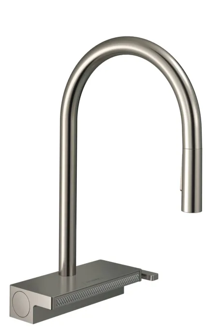 Кухонный смеситель однорычажный  с вытяжным душем Hansgrohe Aquno Select М81 73831800 под сталь