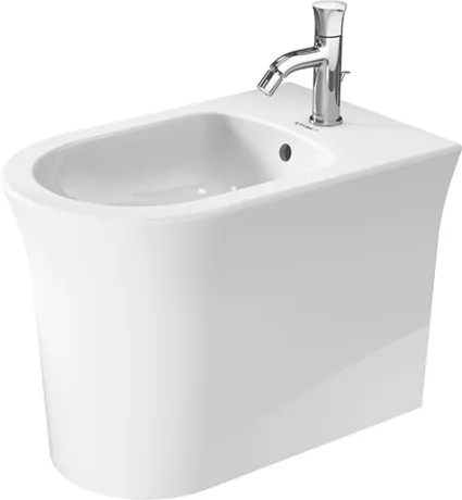 Напольное биде Duravit White Tulip 2293100000 370 мм х 580 мм, c отверстием под смеситель, с переливом, с креплением, белое