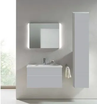Высокий шкаф-пенал Keuco Royal Reflex  34030 130002 корпус матовый лак/фасад стекло титан