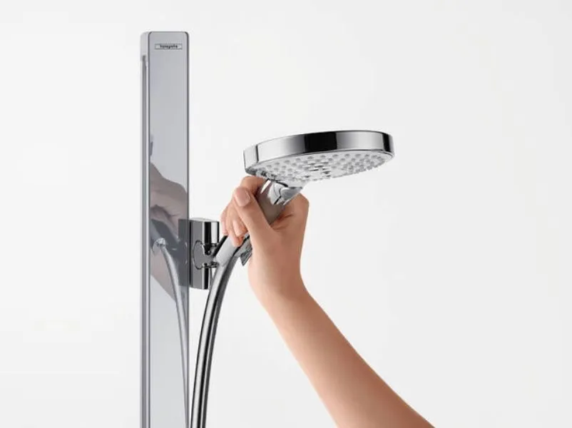 Душевой набор HANSGROHE Raindance Select S 27649000 120 3jet, со штангой 900 мм и мыльницей, c EcoSmart, цвет Хром