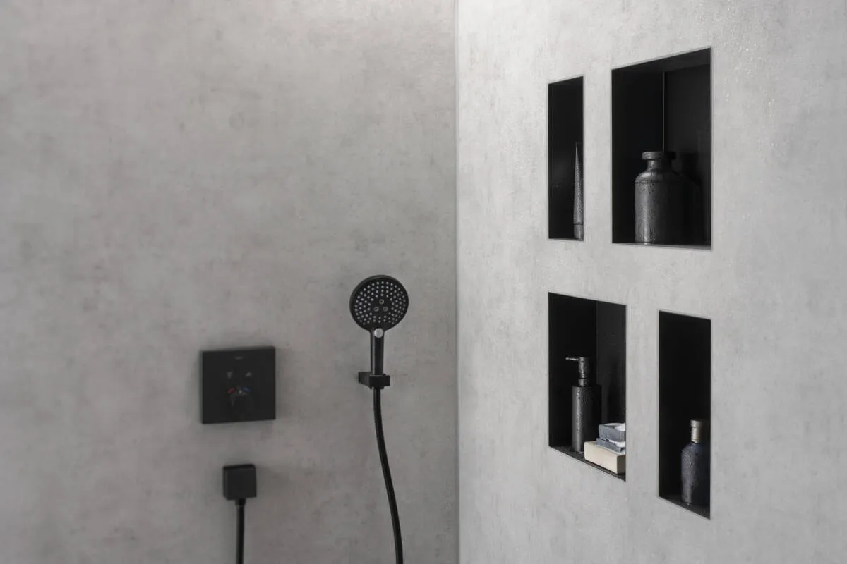 Настенный короб HANSGROHE XtraStoris Minimalistic 56073700 с открытой рамой 300 мм х 300 мм х 100 мм, матовый белый