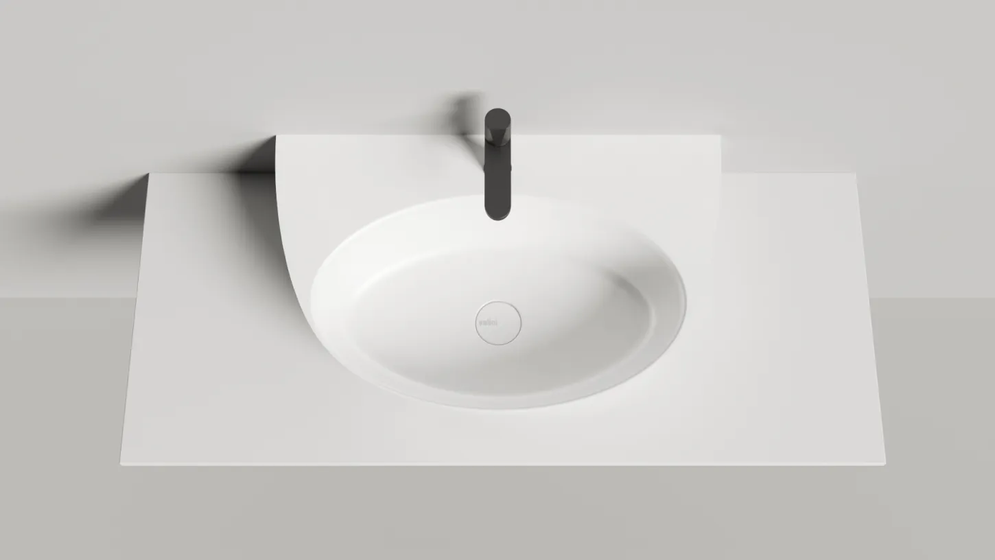 Раковина подвесная/накладная овальная SALINI ALDA WALL 03 140313G 450х710х150мм, S-Sense, с отверстием под смеситель, цвет Белый глянцевый
