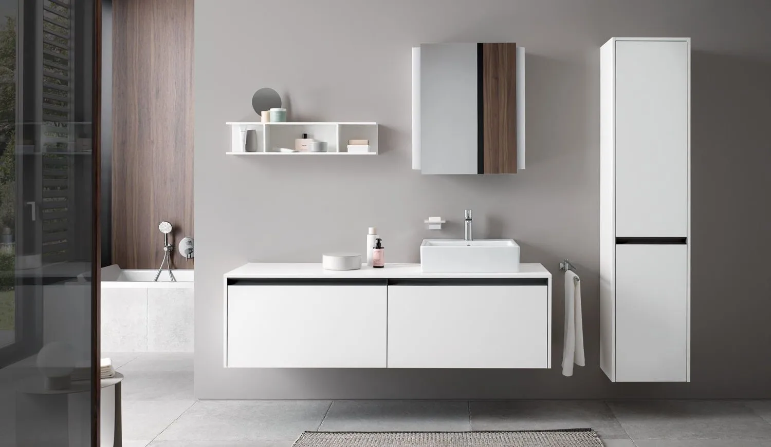 Тумба подвесная под две раковины DURAVIT KETHO.2 K24889B75750000 550 мм х 1600 мм х 459 мм, лён