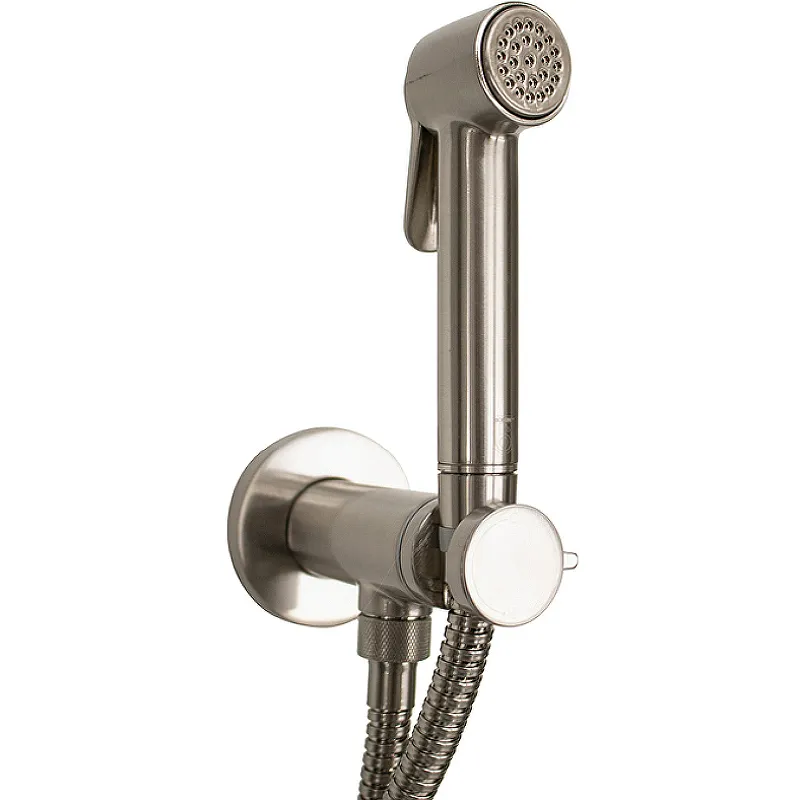 Комплект гигиенический с прогрессивным смесителем BOSSINI PALOMA BRASS E37005B.095 с лейкой и шлангом, цвет никель полированный (изделие снято с производства)