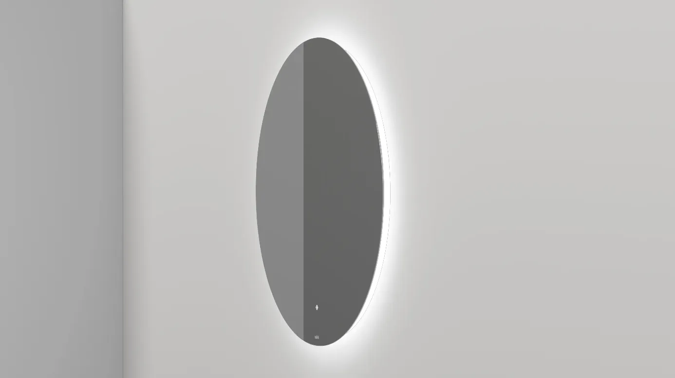 Salini (OMBRA) Зеркало для ванной круглое с LED подсветкой 900х25 мм, сенсорный включатель, функция обогрев - антизапотевание