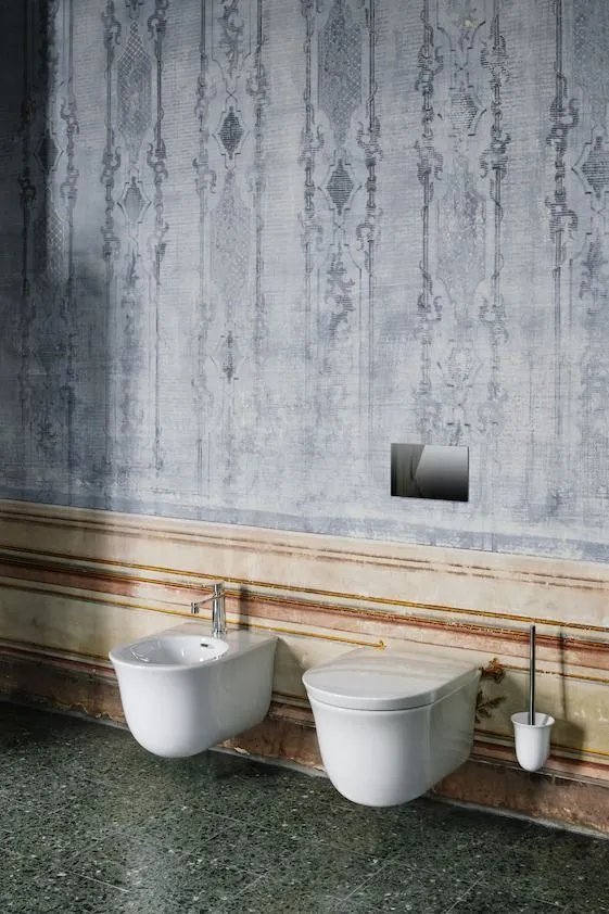 Смеситель для биде  LAUFEN   New Classic  3.4185.1.004.111.1, фиксированный излив 110 мм, шарнирный  аэратор, донный клапан, хром 