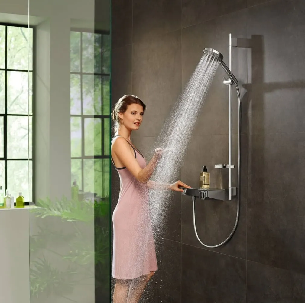 Душевой набор Hansgrohe Raindance Select S 120 3jet 27667000 со штангой 90 см, хром