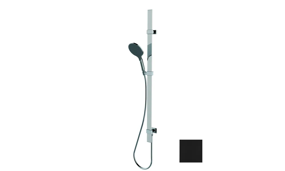 Душевой комплект BOSSINI Apice D48086.073с ручным душем, держателем, шланговым подсоединением и шлангом, чёрный матовый