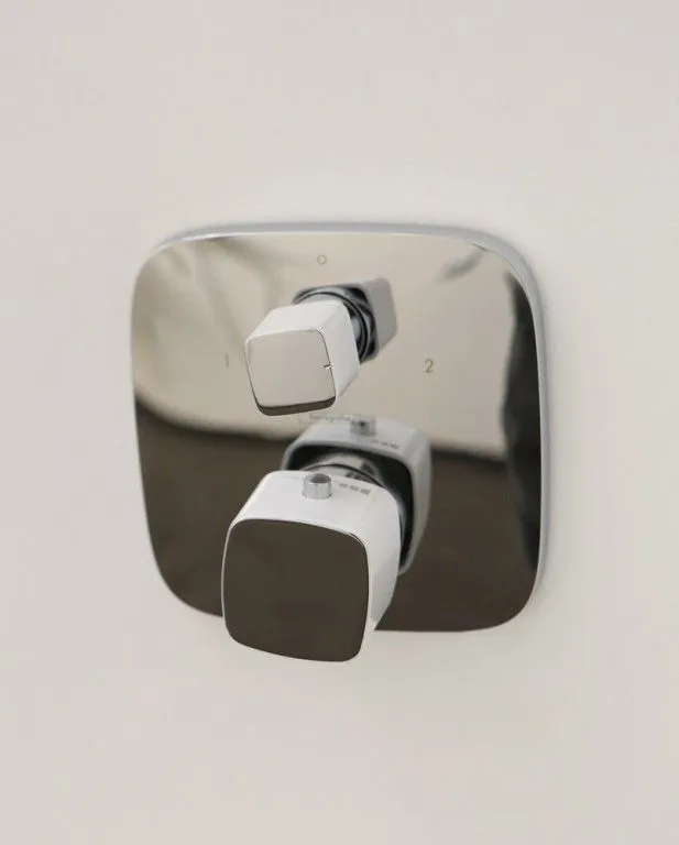 Термостат для ванны встраиваемый Hansgrohe PuraVida 15771400 с запорным/переключающим вентилем белый/хром