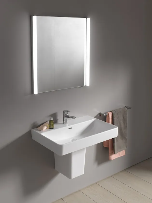 Подсветка для зеркала вертикальная  Laufen Frame 25     4.4757.2.900.007.1 , 70 см, корпус  алюминий, с сенсорным переключателем