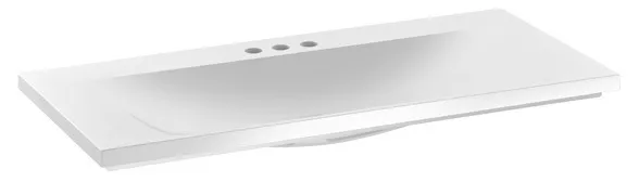 Раковина из минерального литья KEUCO Royal Reflex 34071 311003 с тремя отверстиями под смеситель, белый альпийский
