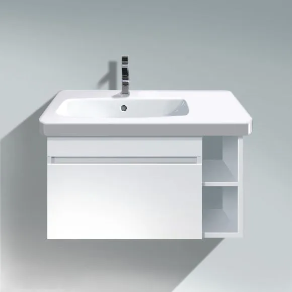 Тумба подвесная под раковину с полками Duravit DuraStyle DS639402222 белый глянцевый
