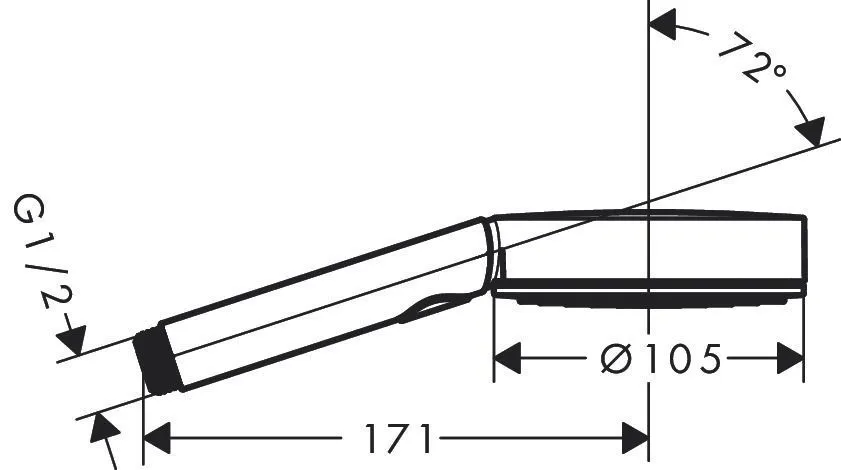 Ручной душ Hansgrohe Pulsify Select S 24100670 105 3jet Activation, матовый чёрный