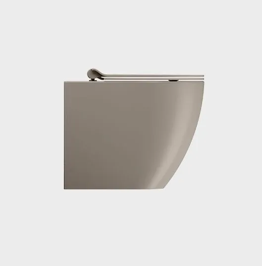 Унитаз приставной GSI PURA 880305 360 мм х 550 мм, Swirlflush, для крепежа FISSVBT, цвет Tortora Matte