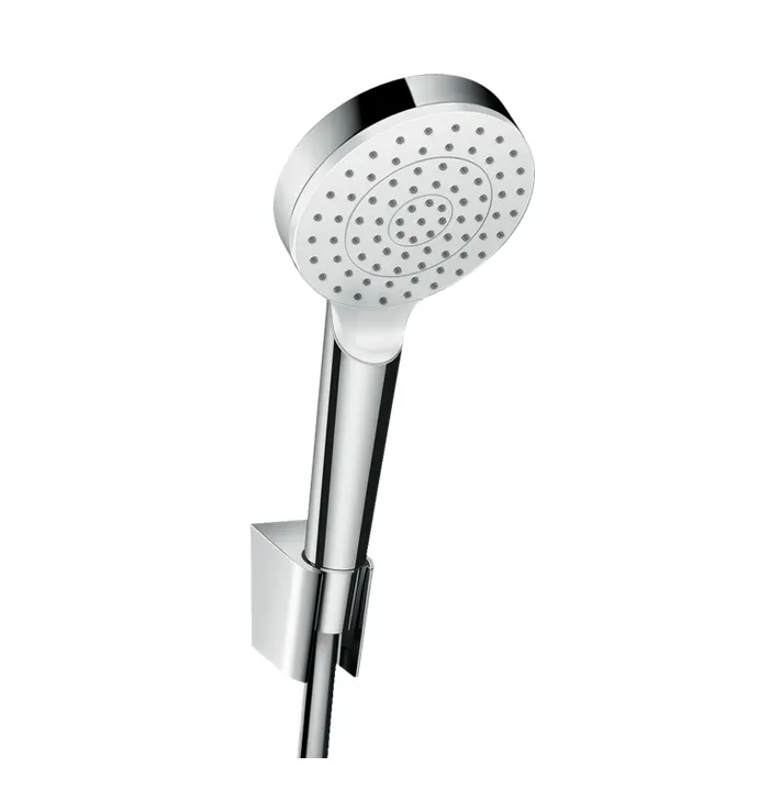 Душевой гарнитур HANSGROHE Crometta 26569400 1 jet, с ручным душем, держателем и шлангом 160 см, с EcoSmart, цвет Белый/Хром