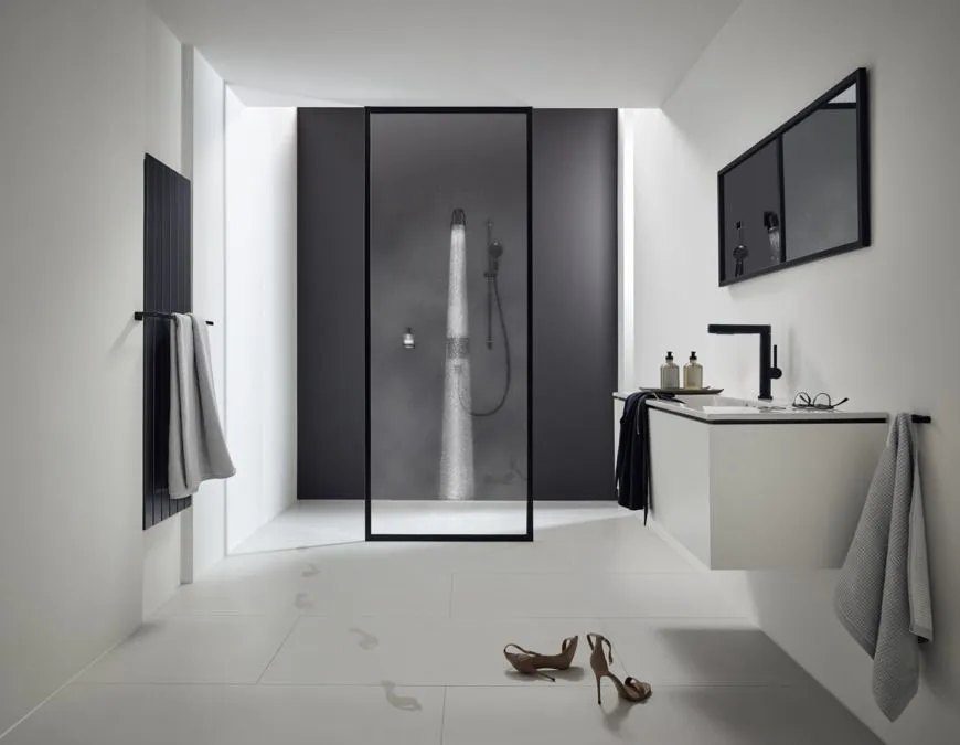 Держатель для банных полотенец HANSGROHE AddStoris 41747340 Шлифованный чёрный хром